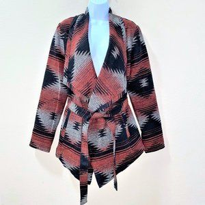 Jack BB Dakota Tribal/Aztec Open Cardigan Sweater